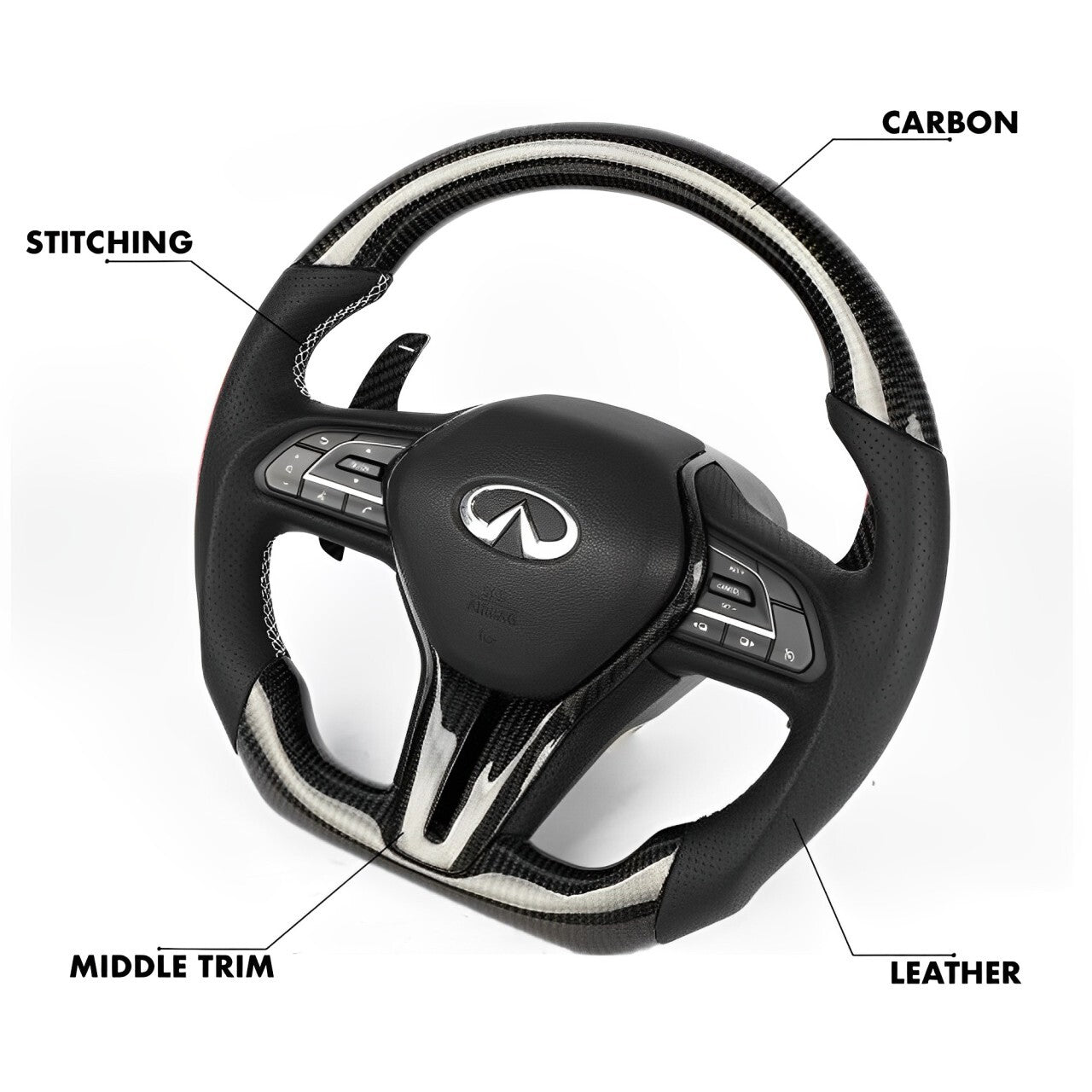 Infiniti Q60 Style - Full Custom Steering Wheel